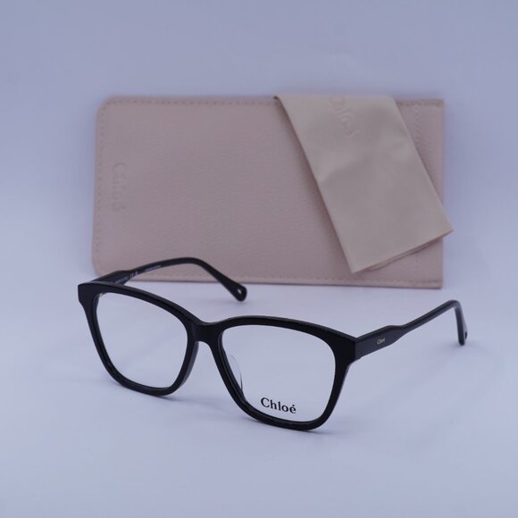 Chloe CH0084OA 001 Square Eyeglasses 55mm - Shiny Black - Picture 5 of 9